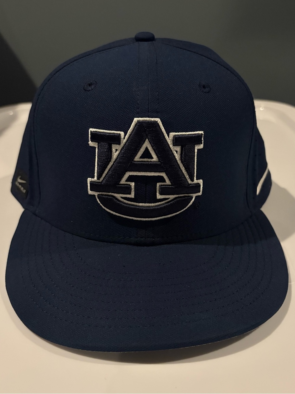 Auburn University Fitted Hat 7 3/8 58.7 cm Nike Dri Fit Navy Blue